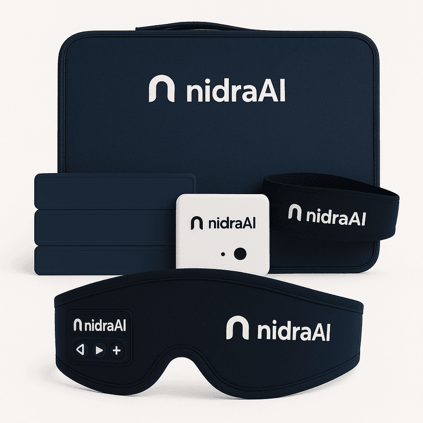 NidraMind 1.0 + NidraMind 1.5 + Nidra Mask + Sleep Induction Kit